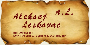 Aleksej Leskovac vizit kartica